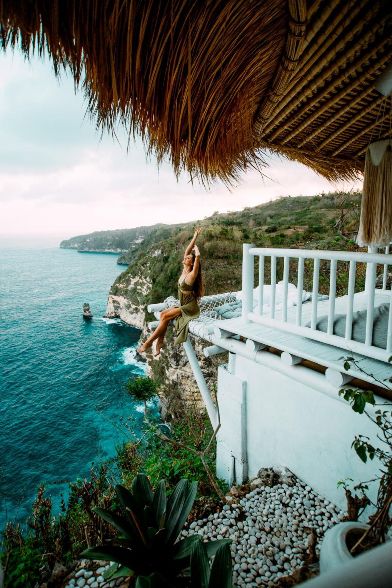 Tropical Glamping Nusa Penida Diamond Beach - Cliff Side Edge Polilit Exteriör bild